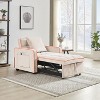 KWPZQEB Sofa Bed Chair Convertible, 3 in 1 Futon Couch with Adjustable Backrest, Single Sofa with Side Pockets,Pull Out Couch Recliner for Living Room - 3 of 4