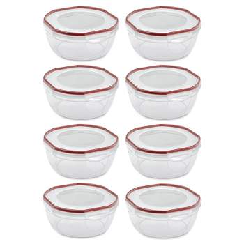 Just Pudding Basins with lids Clear Plastic Basin & lid 7 bowl sizes 1/4pt  - 4pt
