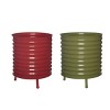 Transpac Metal 22 in. Multicolor Spring Wavy Barrel Nesting Planters with Drainage Hole Set of 2 - 3 of 4