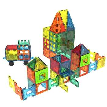 Playmags 2 Piece Train Car Set, Magnetic Car Beds For Magnetic Building  Tiles (colors May Vary) : Target