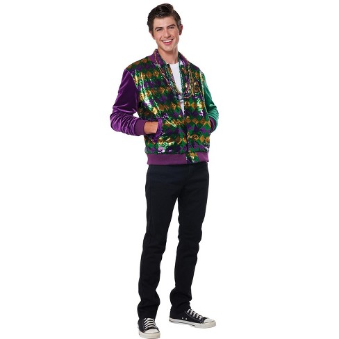 California Costumes Mardi Gras Varsity Jacket Adult Costume - image 1 of 1