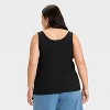Women's Slim Fit Ribbed Tank Top - Ava & Viv™ - 2 of 3
