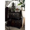 Set of 3 Traditional Wood Trunks Brown - Olivia & May: Distressed Finish, No Assembly, Decorative Storage - 2 of 4