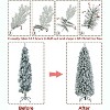 6/7ft Prelit Artificial Christmas Tree, Dual Color Led Lights, Slim/Flocked Options - 3 of 4