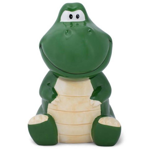 100 North Dolomite Ceramic 10 inch Everyday Cookie & Candy Jar with Airtight Lid: Kitchen Canisters, Pet Treat Containers, Tyrannosaurus Rex Dinosaur