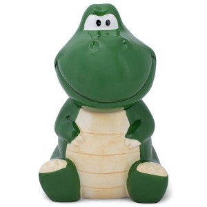 100 North Dolomite Ceramic 10 inch Everyday Cookie & Candy Jar with Airtight Lid: Kitchen Canisters, Pet Treat Containers, Tyrannosaurus Rex Dinosaur - 1 of 4