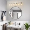 POWLIG 42.7-in 6-Light Nickel Modern Dimmable Bathroom Vanity Light with Cylindrical Glass Shade - 3 of 4