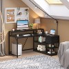 Tribesigns Reversible L-shaped Computer Desk with Drawer, Corner Desk Table with Storage Shelves and Monitor Stand for Home Office - image 2 of 4