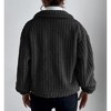 Women Coats Collar Neck Button Front Long Sleeve Thickened Casual Coat with Decorative Pockets Black XL - 2 of 2