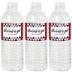 Big Dot of Happiness Red Graduation Party Water Bottle Sticker Labels - Set of 20 - 1 of 4