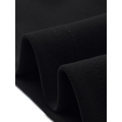 INSPIRE CHIC Women's Open Front Long Sleeve Business Work Office Blazer Black Medium — фото 5