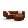MINIMORE Modern Style 88.2''W Charlotte 3Seater Chesterfield Sofa with Ottoman Set - 3 of 4