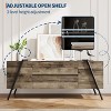 55" Modern TV Stand with 2 Drawers, Adjustable Shelves, U-Shaped Metal Legs, Farmhouse Entertainment Center - 4 of 4