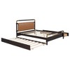 TiramisuBest Queen Size Wooden Storage Platform Bed, with 2 Big Drawers, T-XL Size Trundle - 3 of 4