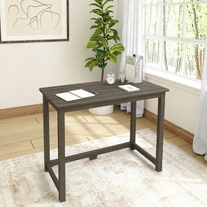 Plank+Beam Solid Wood Writing Desk, Simple Desk for Bedroom, Home Office Study Desk, 39.5" - 1 of 4