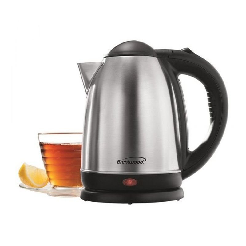 Brentwood 1.7 Liter 1000W Stainless Steel Electric Cordless Tea Kettle , 2 of 8