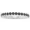 Pompeii3 1 Ct Black Diamond Eternity Ring 14k White Gold - 3 of 4