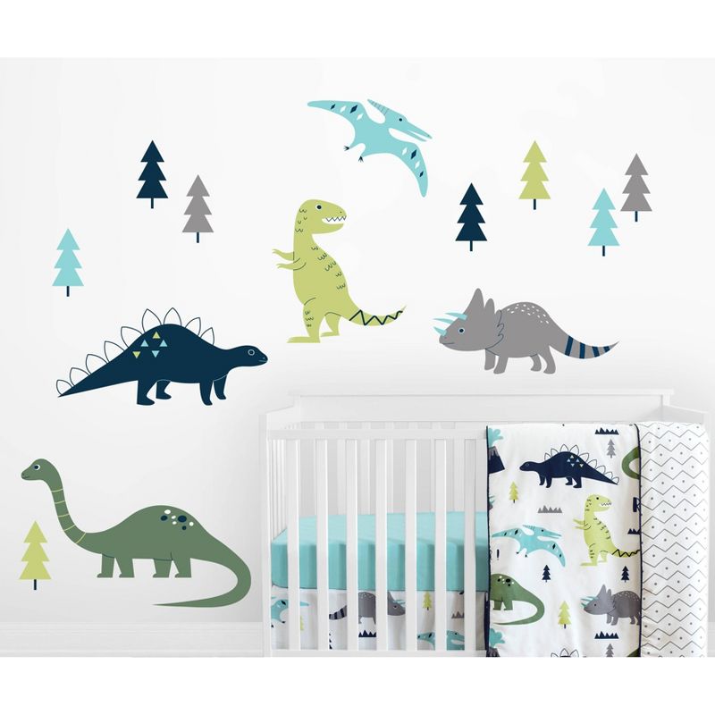 Mod Dinosaur Large Kids&#39; Wall Decal Stickers - Sweet Jojo Designs, 3 of 6