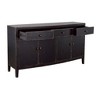 Treasure Trove Accents 4 Door Three Drawer Credenza Gibson: Vintage Style, Antique Copper Hardware - 3 of 4