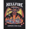 Stranger Things Hawkins Hellfire Demon With Sword Adult Black Long Sleeve Zip-Up Hoodie - 4 of 4