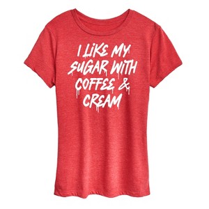 Women's - Instant Message - Sugar With Coffee And Cream Short Sleeve Graphic T-Shirt - 1 of 4