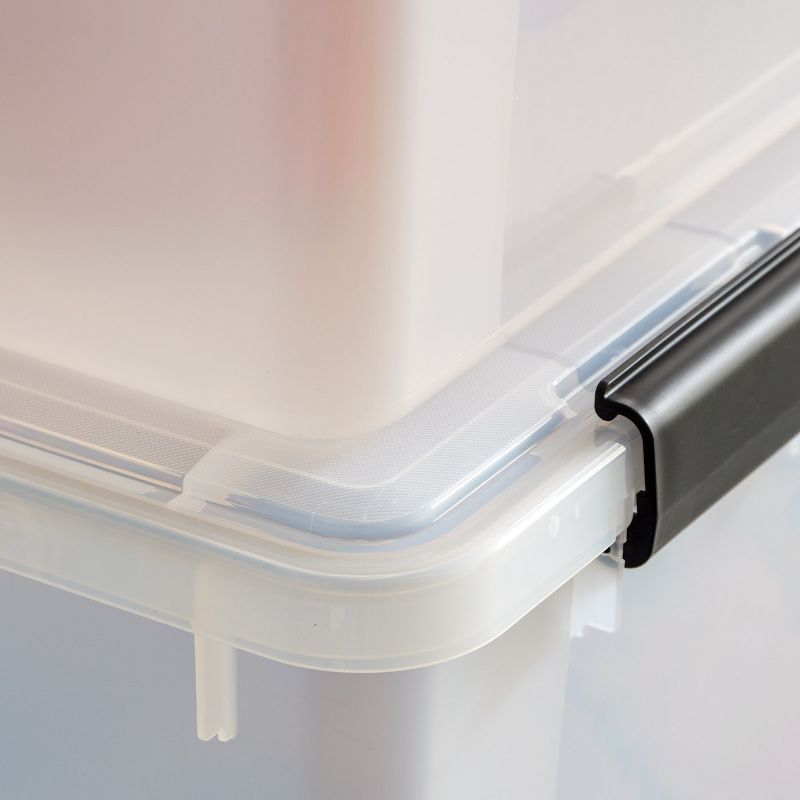IRIS USA 156qt WEATHERPRO Airtight Plastic Storage Bin with Lid and Seal and Secure Latching Buckles, 5 of 9