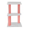 Noba 34 Inch Classic Comfort for Indoor Modern Premium Cats and Kittens Scratching Tower Larger Base for Better Stability, (White/Pink) - 2 of 4