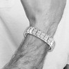 Black Bow Jewelry Men's 15mm Stainless Steel Brushed & Polished Link Bracelet, 8.5 Inch - 4 of 4