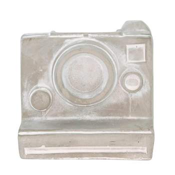Home Decor Camera Pencil Holder  -  One Pencil Holder 4.0 Inches -  Photographer  Desk Accessories  -  Cb177344 Back  -  Cement  -  Gray