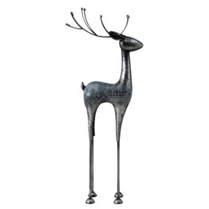 Transpac Metal 34.5 in. Gray Holiday Reindeer - 1 of 2