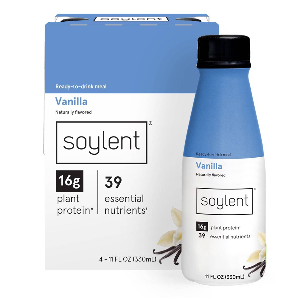 Soylent Nutritional Shake - Vanilla - 4pk/11 fl oz best by feb 6 2024 