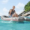 Bestway Hydro-Force Caspian Inflatable 2 Person Boat Set with 2 Aluminum Oars, Hand Pump, and Carry Bag for Fishing or Cruising on the Water - 3 of 4