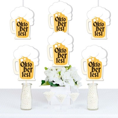 Big Dot of Happiness Oktoberfest - Beer Mug Decorations DIY Beer Festival Essentials - Set of 20