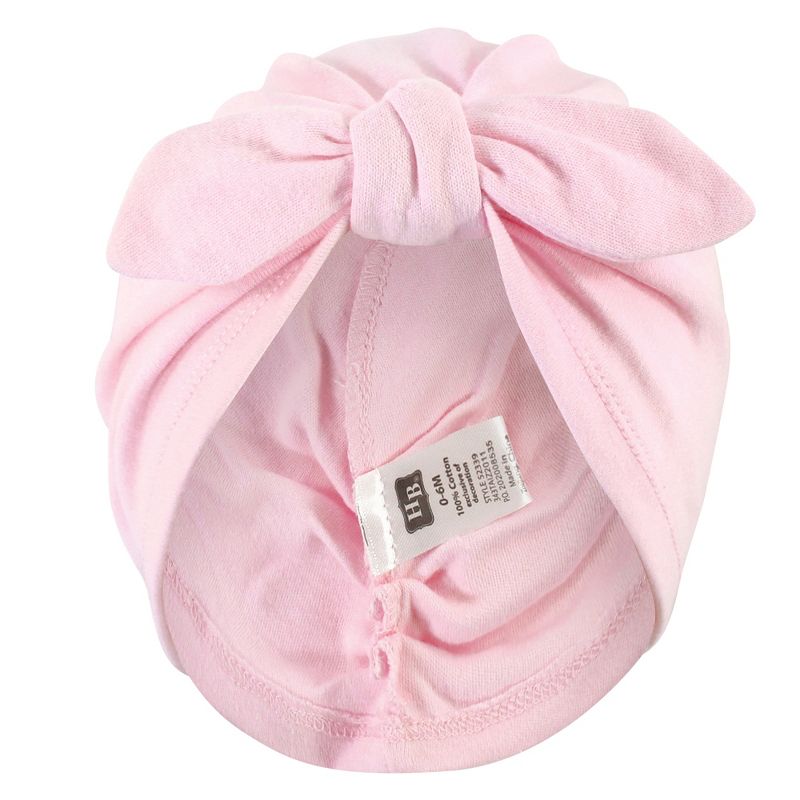 Hudson Baby Baby Girl Turban Cotton Headwraps, Rose, One Size, 4 of 7
