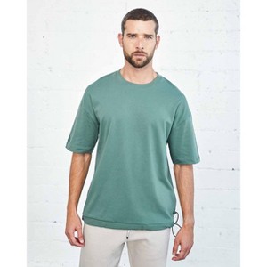 Spruce Fashion Casual Axis Mixed Media Boxy Tee - 1 of 4