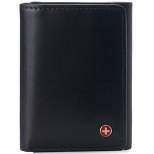 Alpine Swiss Leon Mens RFID Blocking Trifold Wallet Smooth Leather Comes in Gift Box