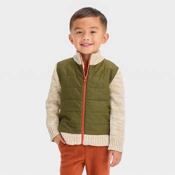 Toddler Boys' Quilted Zip-Up Sweater - Cat & Jack™