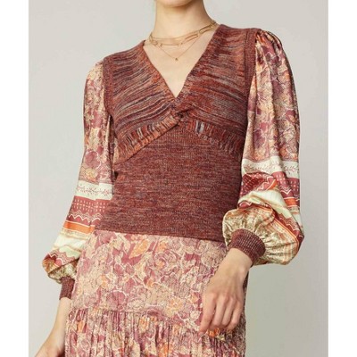 Women's Crossed V-Neck Sweater - current air