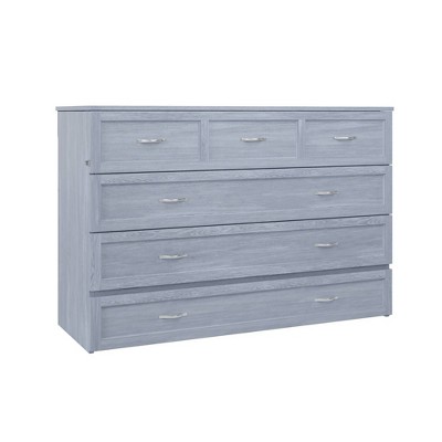 Northfield Driftwood Queen Murphy Bed Chest with Built-in Charger