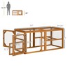 55" Wooden Chicken Coop Add-on Expansion, Mini Chicken Coop Outdoor Chicken Run Hen House with Combinable Design - 3 of 4