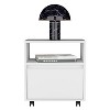 NicBex Modern Wood Nightstand with Drawer,Bedside Table with Wheels& Open Shelf,Mobile Night Stand for Bedroom,Living Room - 3 of 4
