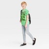 Boys' Minecraft Creeper Grid St. Patrick's Day Short Sleeve Graphic T-Shirt - Green  - image 3 of 3