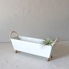 Trough Bin White Metal, Reed & Wood by Foreside Home & Garden - 2 of 4