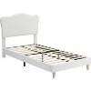 Kids Twin Bed Frames with Adjustable Headboard, Modern Upholstered Platform Bed Frame with Sturdy Wood Slats, No Box Spring Needed - 3 of 4