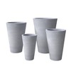 LeisureMod Pebble 4-Piece Fiberstone and MGO Clay Planter Set Tapered Round Planter Pot for Indoor and Outdoor - 4 of 4
