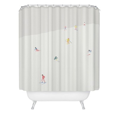 Swen Swenson Skibakken Shower Curtain White - Deny Designs