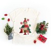 Christmas Tree Patchwork Print - Women's Short Sleeve Graphic T-Shirt - 2 of 4