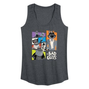 Women's - The Bad Guys - Mr. Wolf and Friends Collage Graphic Racerback Tank - 1 of 4