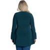 24seven Comfort Apparel Womens Long Bell Sleeve High Low Plus Size Tunic Top - 3 of 4