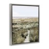 Stupell Industries Distant Shoreline Grassy Beach Path Cloudy Horizon Floating Frame Canvas Art - 2 of 4
